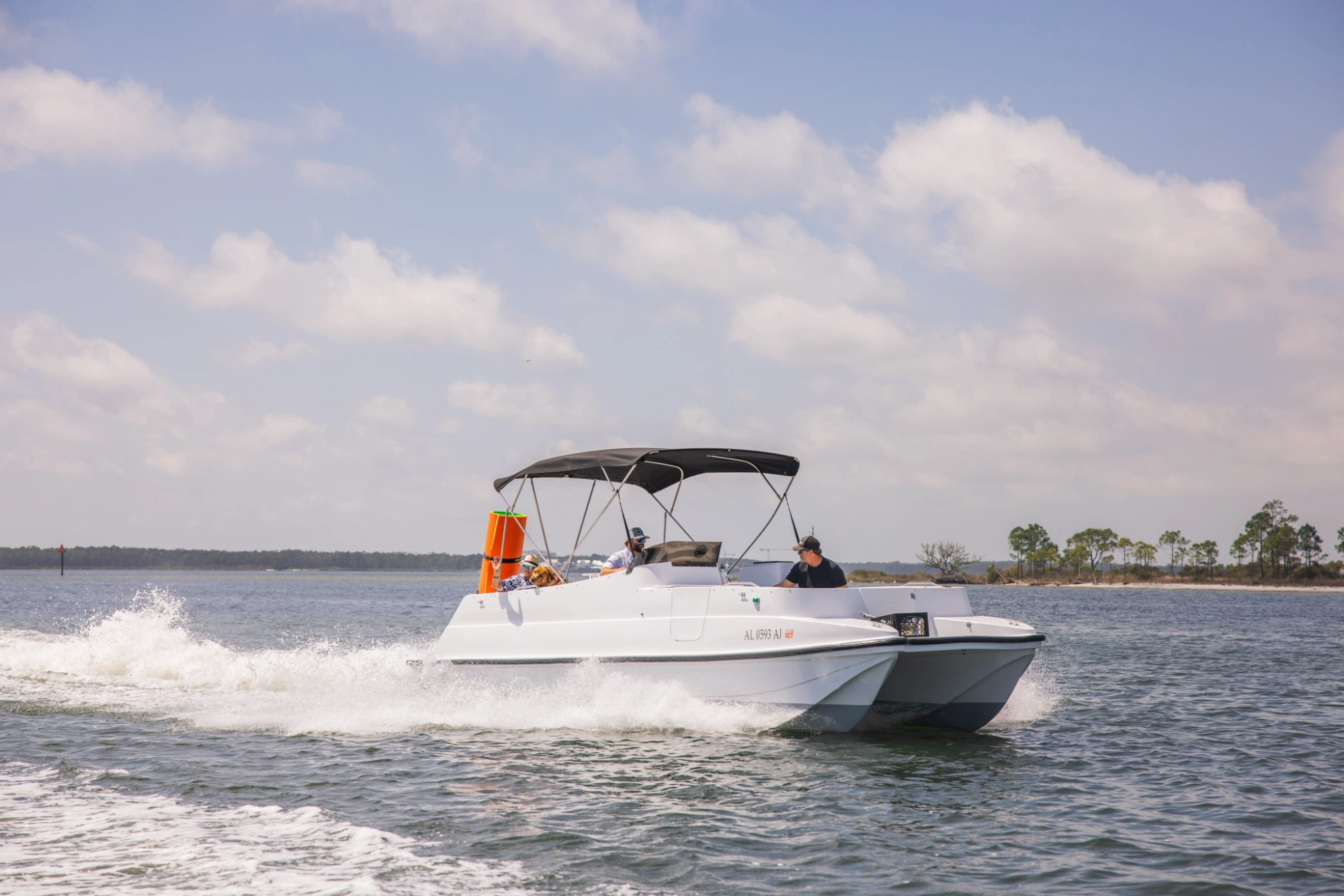 Boat underway on nice weather days